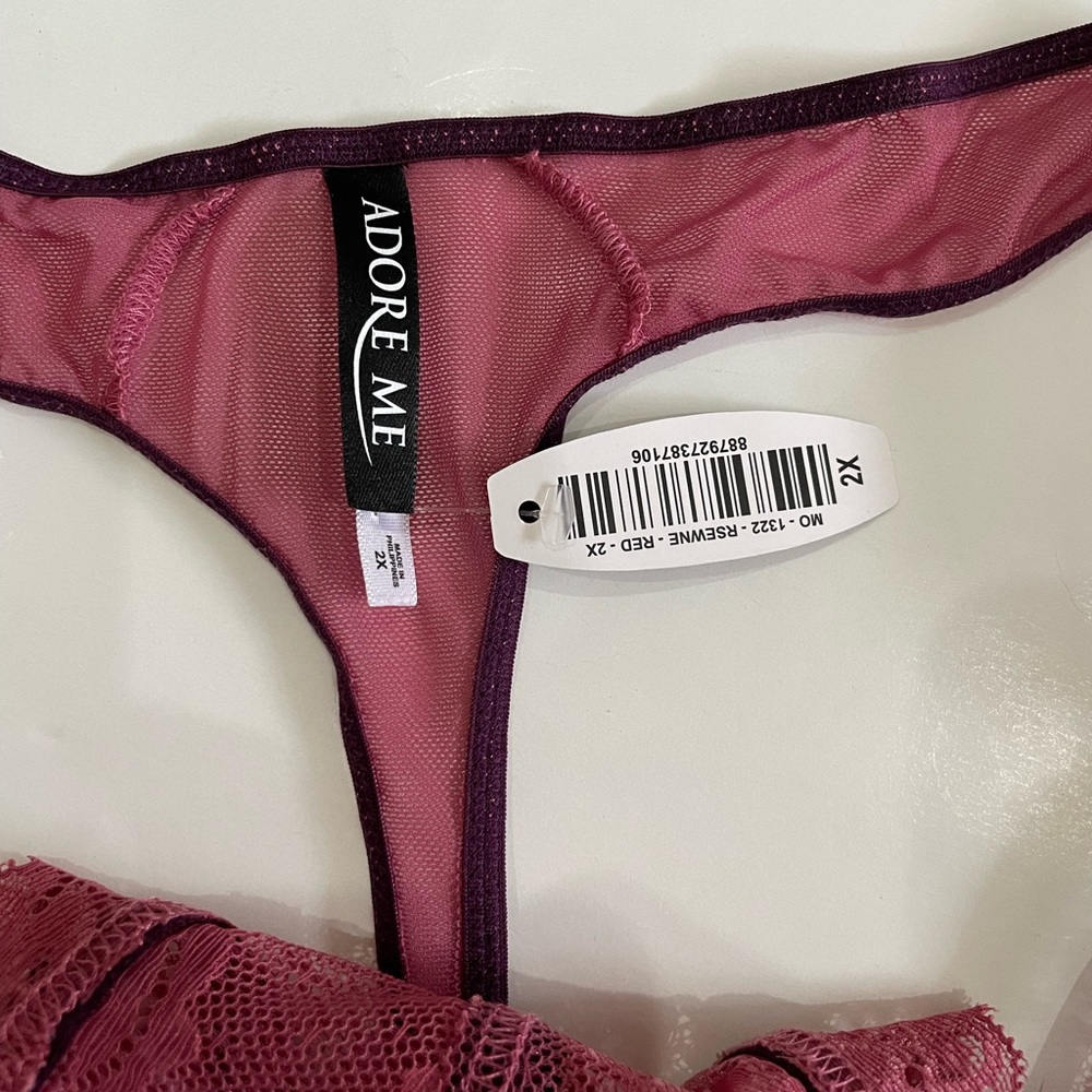 Adore Me NWT lace sheer thong panties 2X - Picture 4 of 6